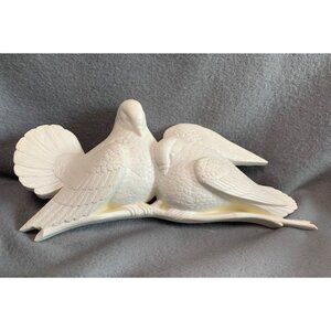 Vintage Burwood Products Company Wall Hanging Doves Plastic Sculpture
